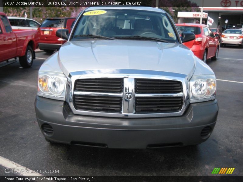 Bright Silver Metallic / Medium Slate Gray 2007 Dodge Dakota ST Quad Cab