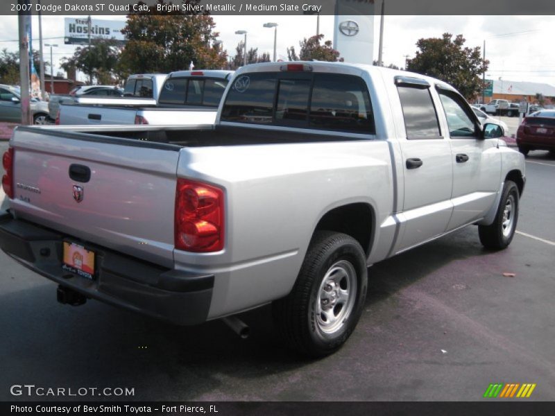 Bright Silver Metallic / Medium Slate Gray 2007 Dodge Dakota ST Quad Cab