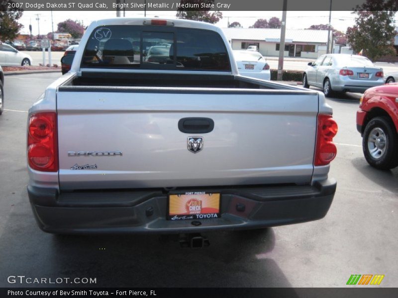 Bright Silver Metallic / Medium Slate Gray 2007 Dodge Dakota ST Quad Cab