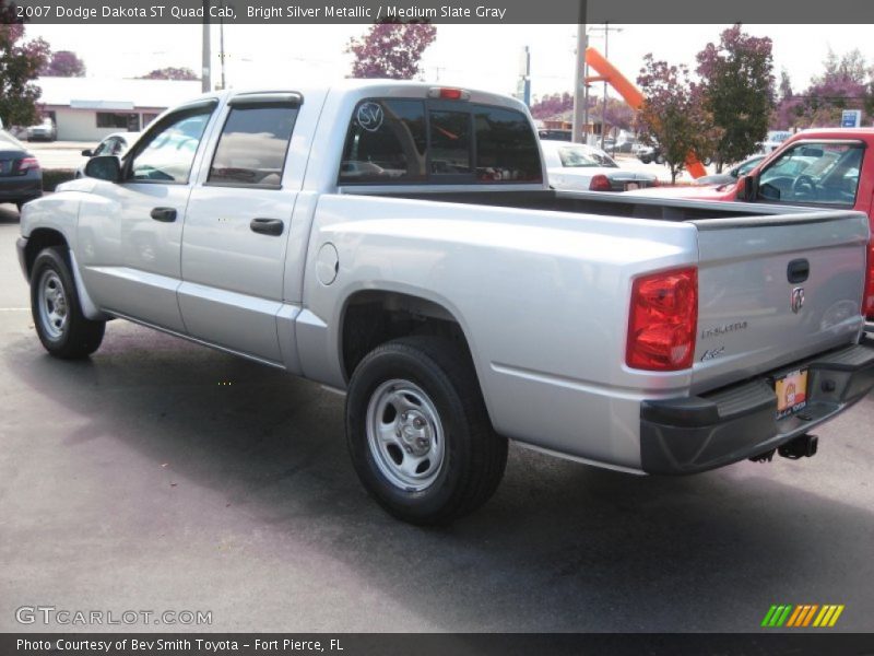 Bright Silver Metallic / Medium Slate Gray 2007 Dodge Dakota ST Quad Cab