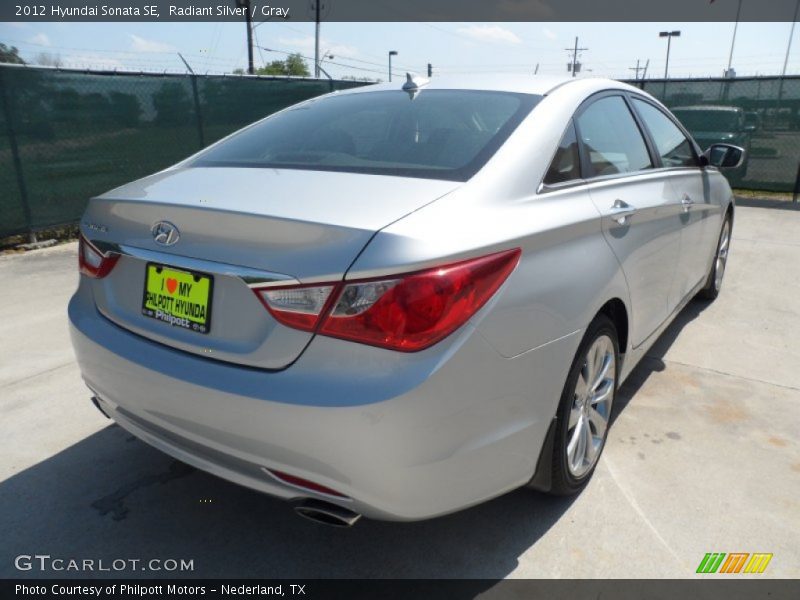 Radiant Silver / Gray 2012 Hyundai Sonata SE