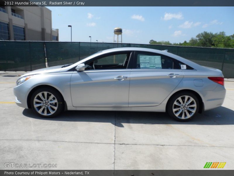 Radiant Silver / Gray 2012 Hyundai Sonata SE