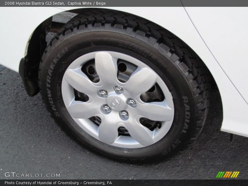 Captiva White / Beige 2008 Hyundai Elantra GLS Sedan