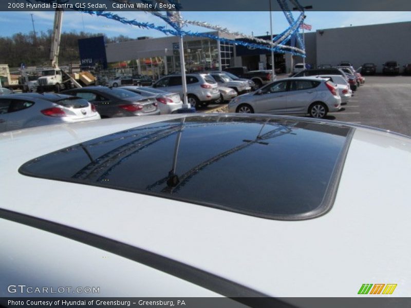 Captiva White / Beige 2008 Hyundai Elantra GLS Sedan