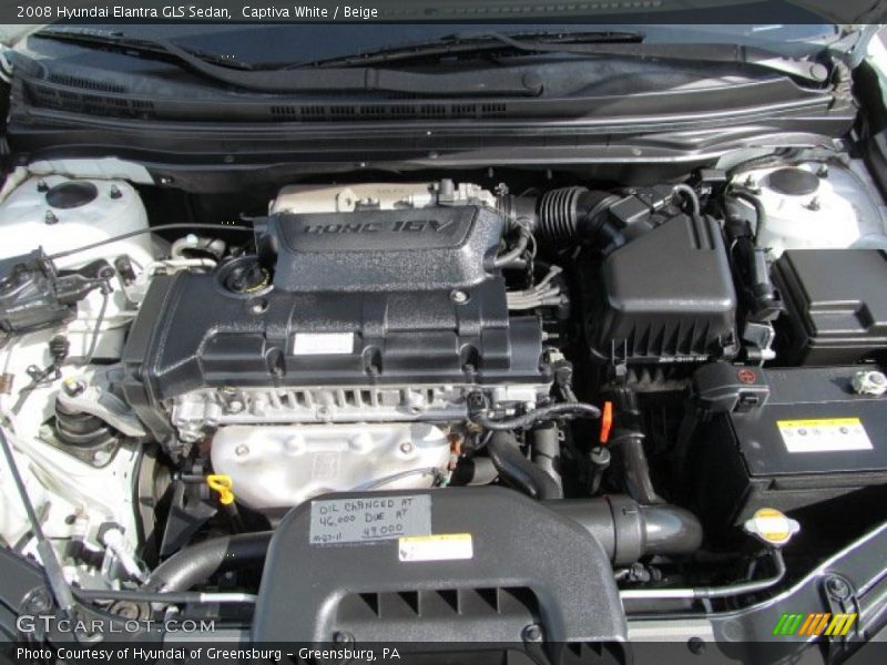 Captiva White / Beige 2008 Hyundai Elantra GLS Sedan