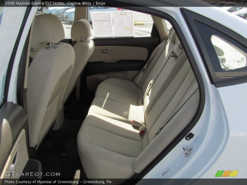 Captiva White / Beige 2008 Hyundai Elantra GLS Sedan