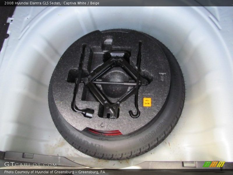 Captiva White / Beige 2008 Hyundai Elantra GLS Sedan