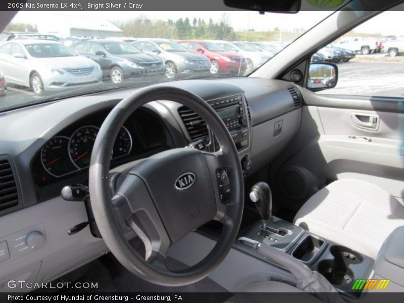 Bright Silver / Gray 2009 Kia Sorento LX 4x4