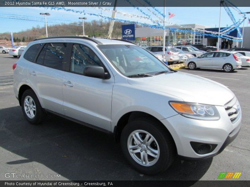 Moonstone Silver / Gray 2012 Hyundai Santa Fe GLS AWD