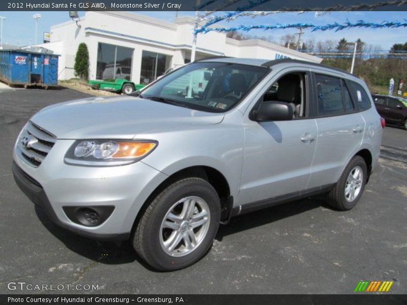 Moonstone Silver / Gray 2012 Hyundai Santa Fe GLS AWD