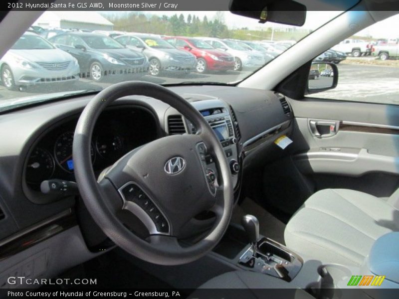 Moonstone Silver / Gray 2012 Hyundai Santa Fe GLS AWD