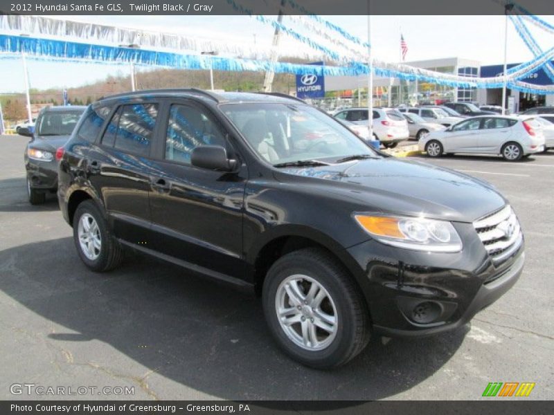 Twilight Black / Gray 2012 Hyundai Santa Fe GLS