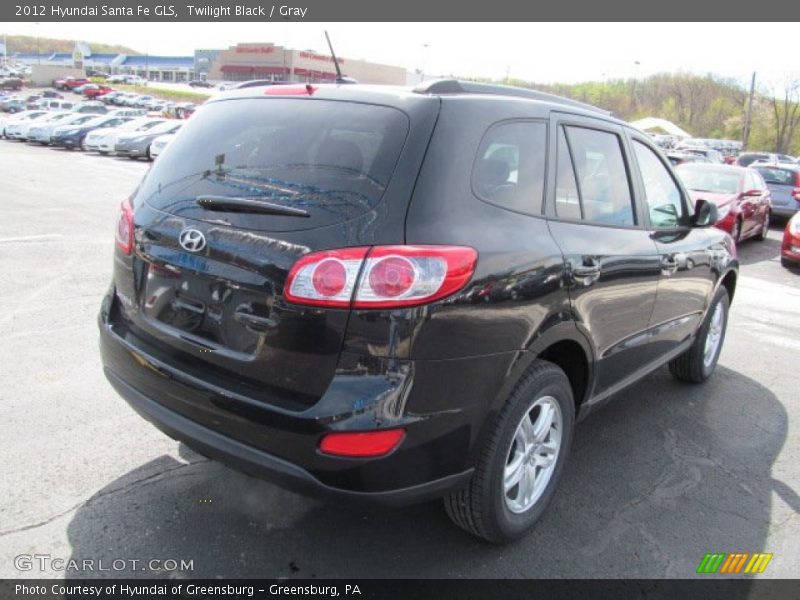 Twilight Black / Gray 2012 Hyundai Santa Fe GLS