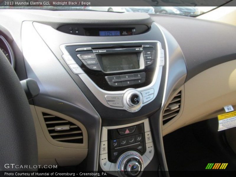 Midnight Black / Beige 2013 Hyundai Elantra GLS