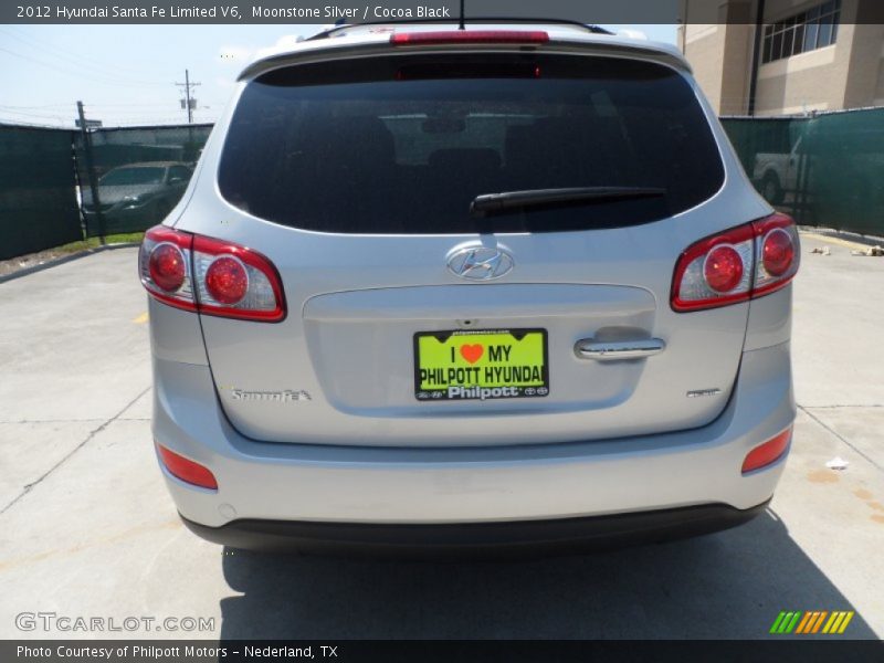 Moonstone Silver / Cocoa Black 2012 Hyundai Santa Fe Limited V6