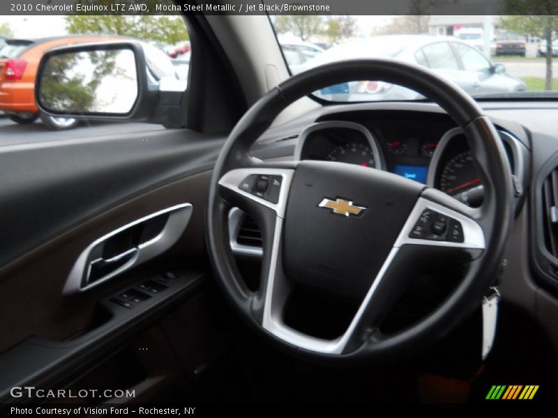 Mocha Steel Metallic / Jet Black/Brownstone 2010 Chevrolet Equinox LTZ AWD