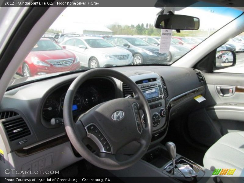 Moonstone Silver / Gray 2012 Hyundai Santa Fe GLS
