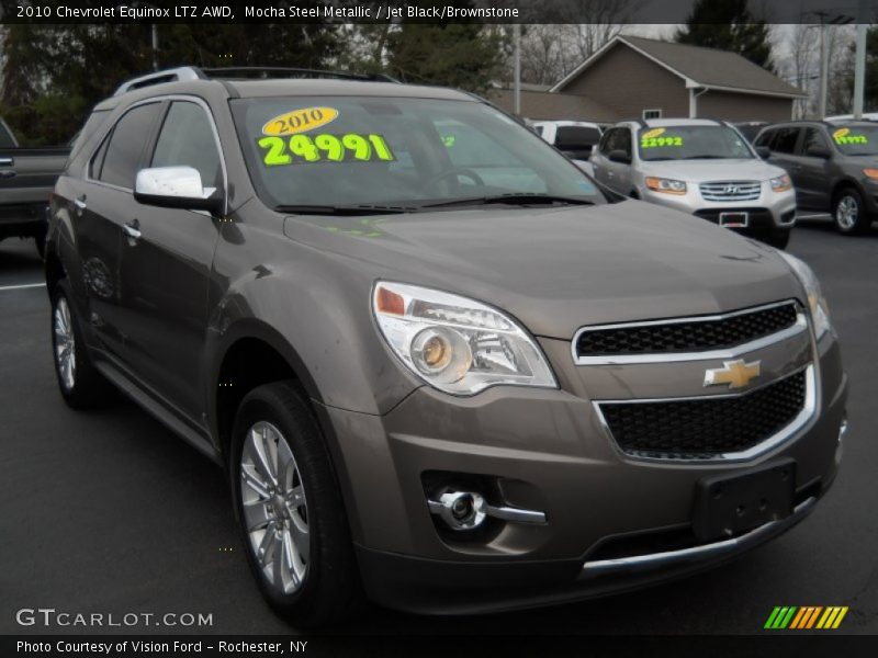 Mocha Steel Metallic / Jet Black/Brownstone 2010 Chevrolet Equinox LTZ AWD