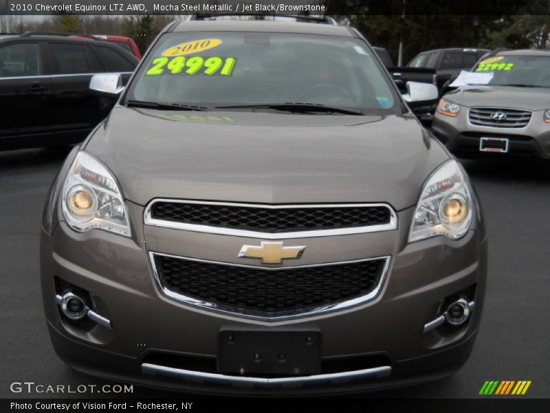 Mocha Steel Metallic / Jet Black/Brownstone 2010 Chevrolet Equinox LTZ AWD