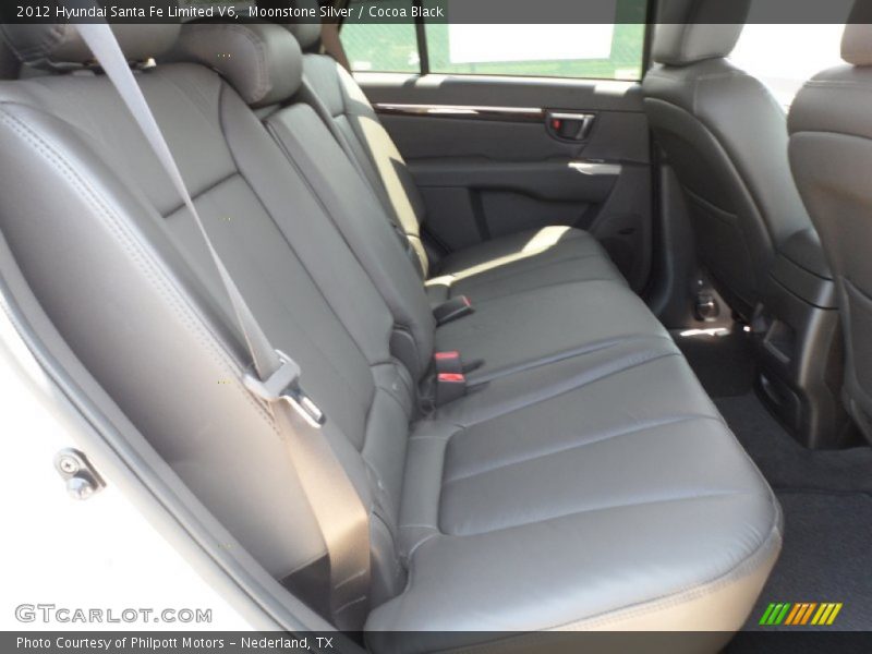 Moonstone Silver / Cocoa Black 2012 Hyundai Santa Fe Limited V6