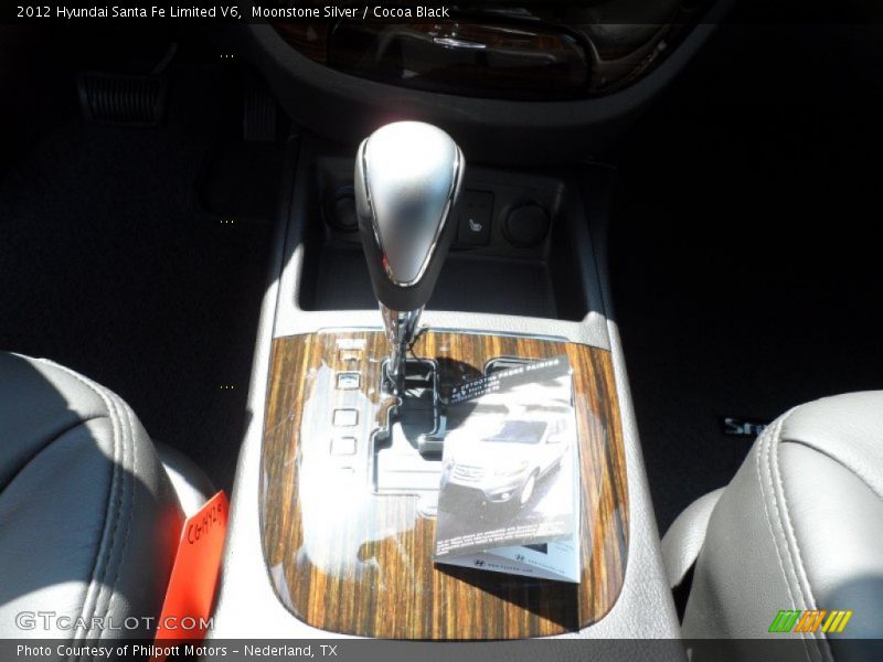 Moonstone Silver / Cocoa Black 2012 Hyundai Santa Fe Limited V6