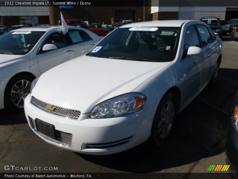 Summit White / Ebony 2012 Chevrolet Impala LT