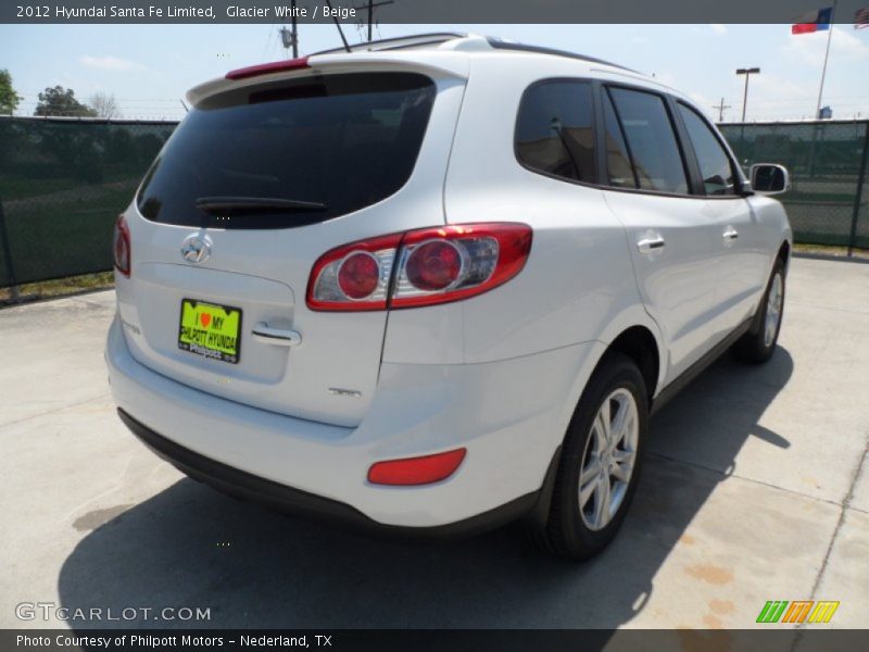 Glacier White / Beige 2012 Hyundai Santa Fe Limited