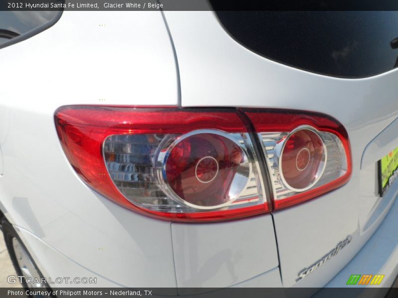 Glacier White / Beige 2012 Hyundai Santa Fe Limited