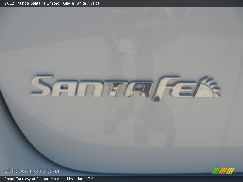 Glacier White / Beige 2012 Hyundai Santa Fe Limited