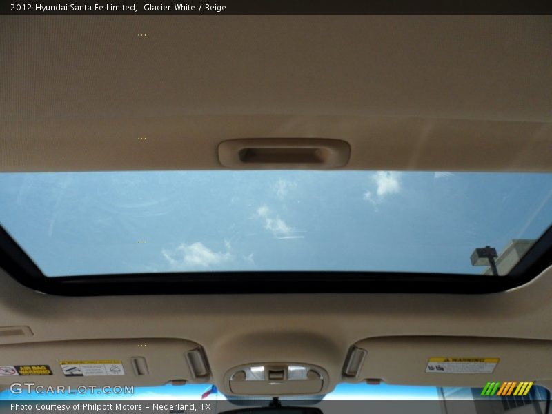 Glacier White / Beige 2012 Hyundai Santa Fe Limited