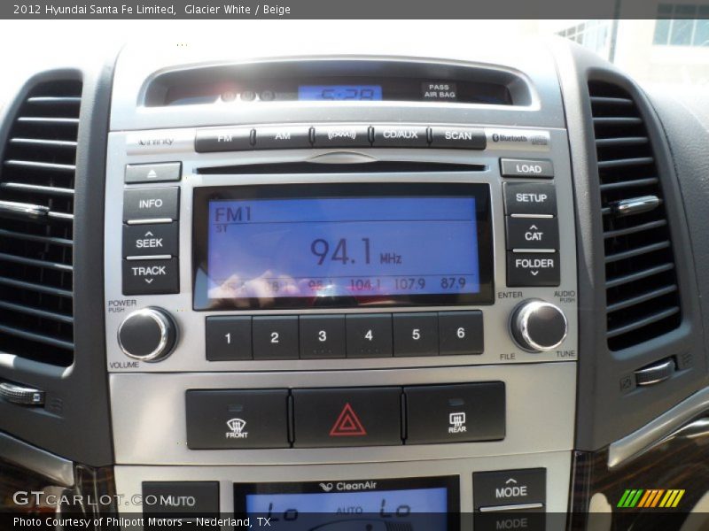 Glacier White / Beige 2012 Hyundai Santa Fe Limited
