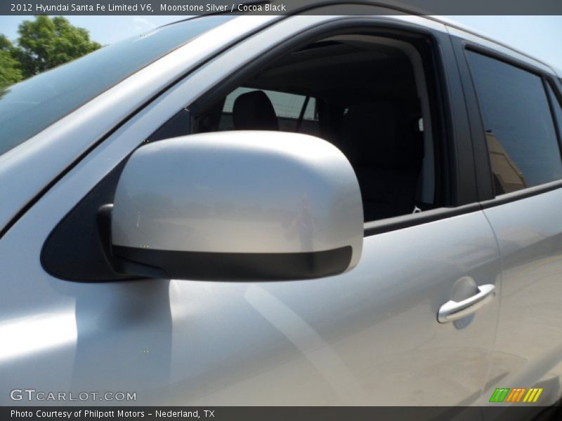 Moonstone Silver / Cocoa Black 2012 Hyundai Santa Fe Limited V6