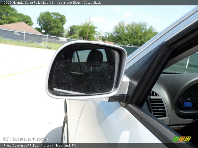 Moonstone Silver / Cocoa Black 2012 Hyundai Santa Fe Limited V6