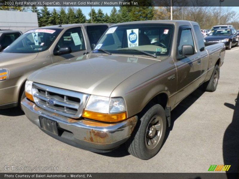 Harvest Gold Metallic / Medium Prairie Tan 2000 Ford Ranger XL SuperCab