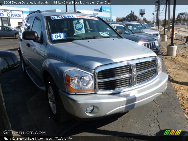 Brilliant Silver Metallic / Medium Slate Gray 2004 Dodge Durango Limited 4x4
