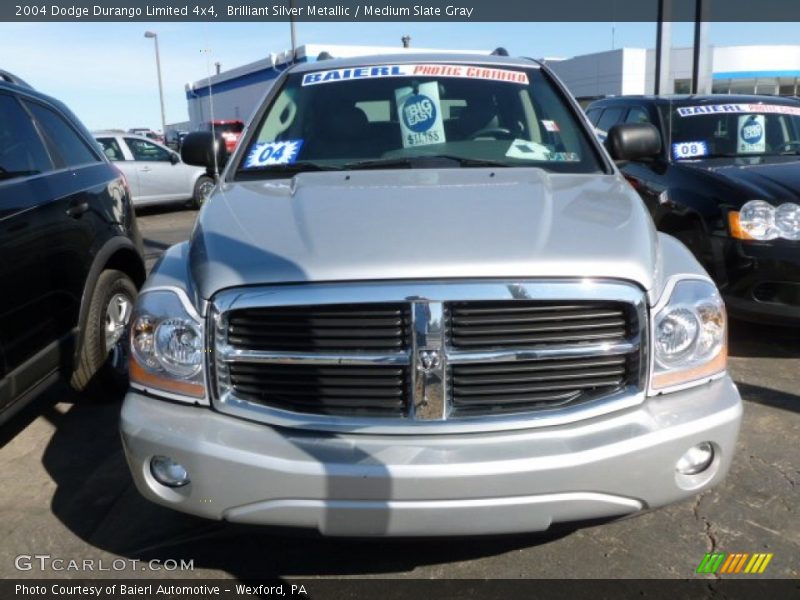 Brilliant Silver Metallic / Medium Slate Gray 2004 Dodge Durango Limited 4x4