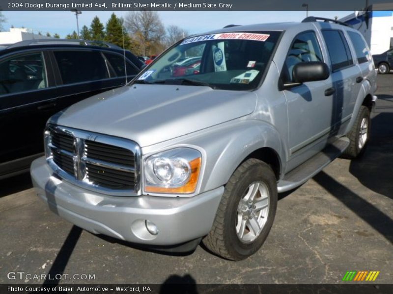 Brilliant Silver Metallic / Medium Slate Gray 2004 Dodge Durango Limited 4x4
