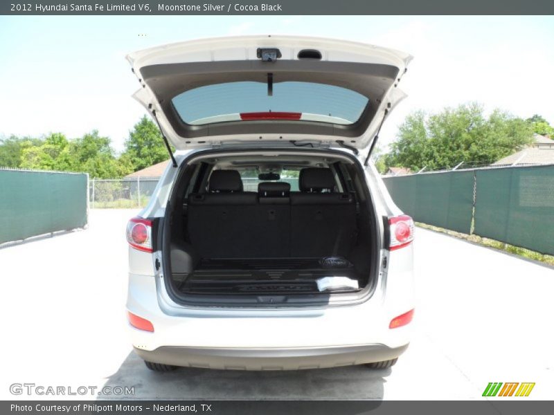 Moonstone Silver / Cocoa Black 2012 Hyundai Santa Fe Limited V6