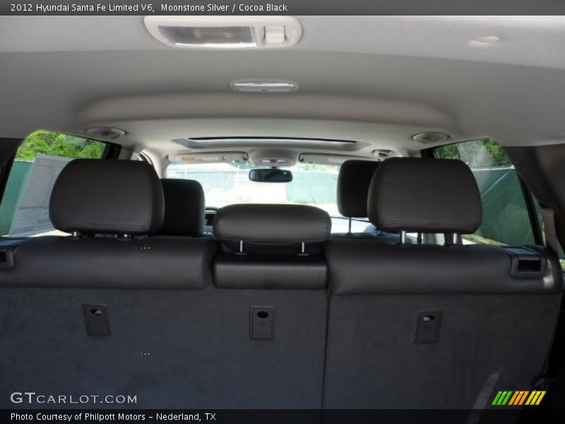 Moonstone Silver / Cocoa Black 2012 Hyundai Santa Fe Limited V6
