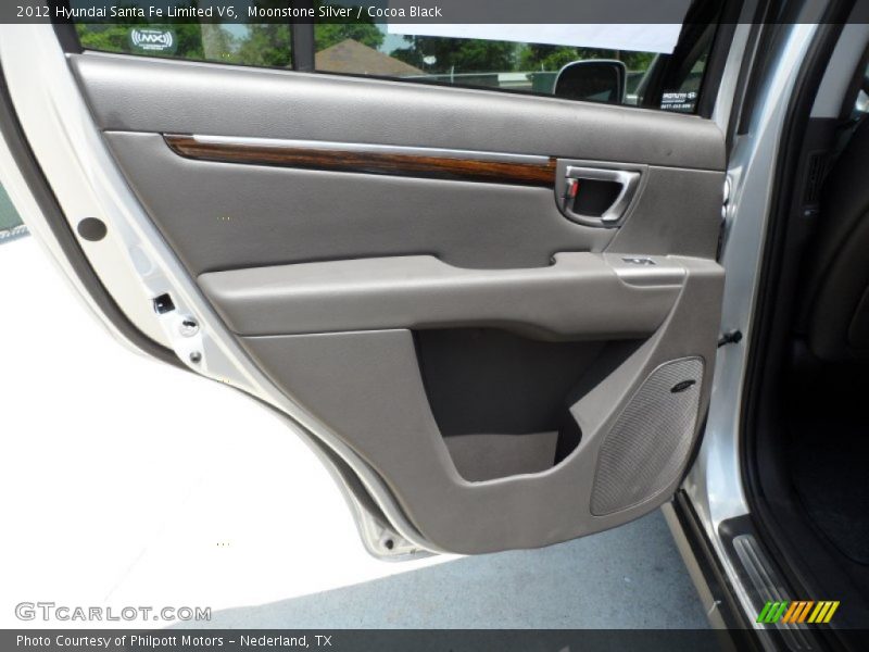 Moonstone Silver / Cocoa Black 2012 Hyundai Santa Fe Limited V6