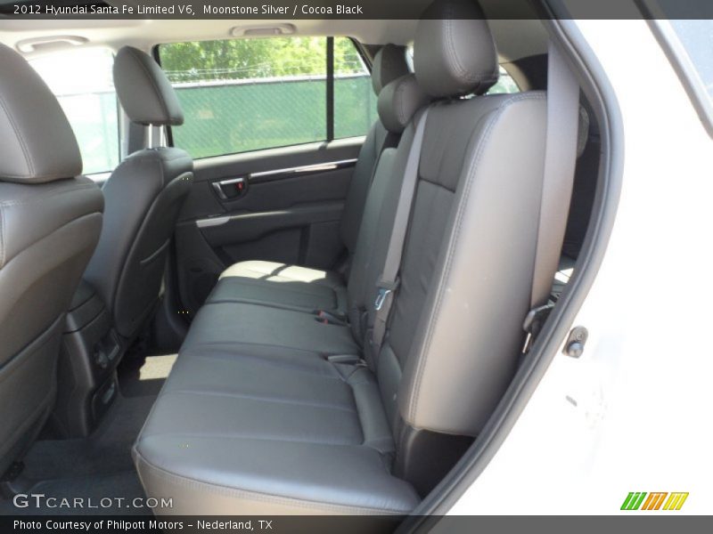 Moonstone Silver / Cocoa Black 2012 Hyundai Santa Fe Limited V6