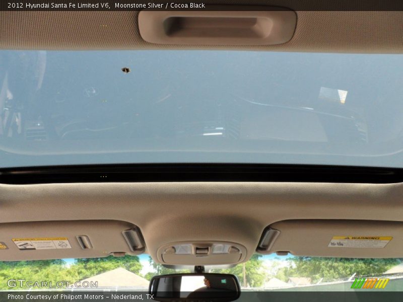 Moonstone Silver / Cocoa Black 2012 Hyundai Santa Fe Limited V6