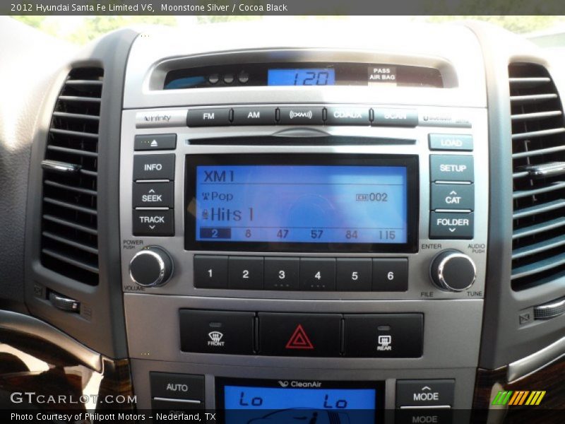 Moonstone Silver / Cocoa Black 2012 Hyundai Santa Fe Limited V6