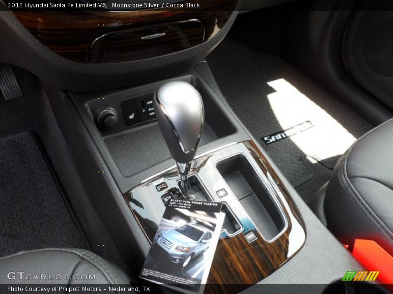 Moonstone Silver / Cocoa Black 2012 Hyundai Santa Fe Limited V6