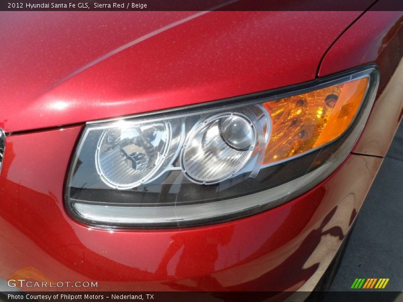 Sierra Red / Beige 2012 Hyundai Santa Fe GLS