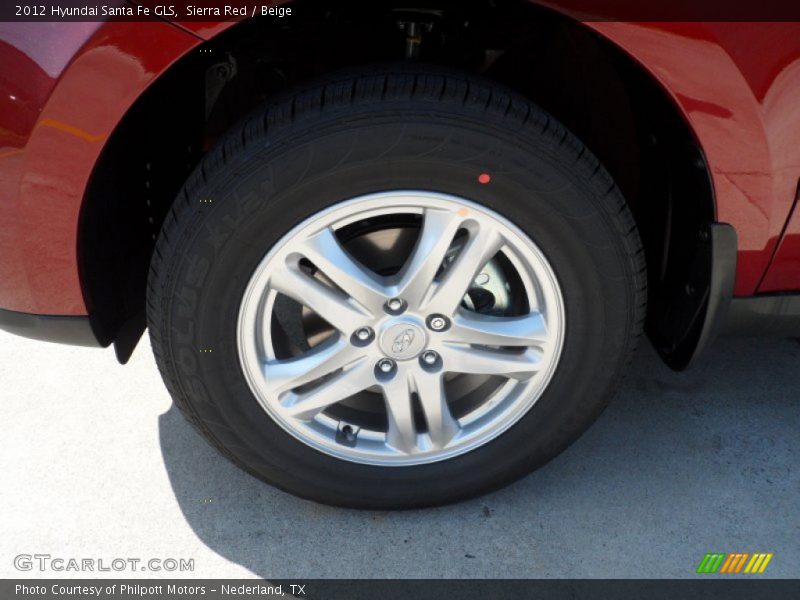 Sierra Red / Beige 2012 Hyundai Santa Fe GLS