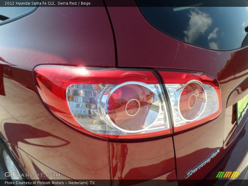 Sierra Red / Beige 2012 Hyundai Santa Fe GLS