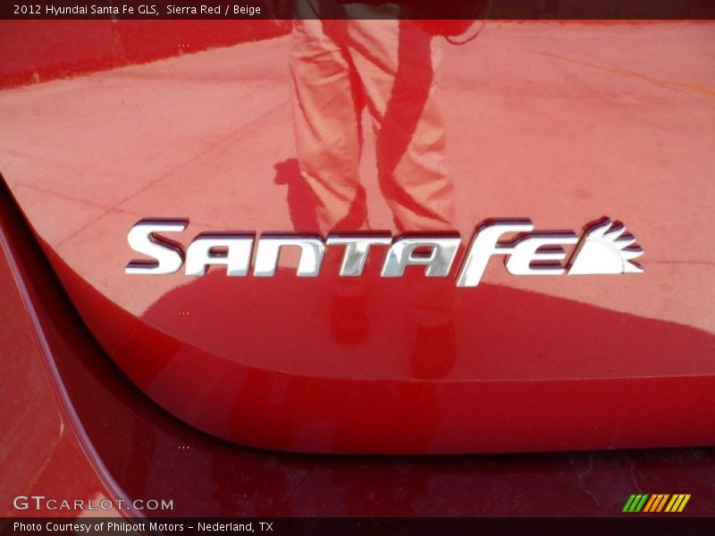 Sierra Red / Beige 2012 Hyundai Santa Fe GLS