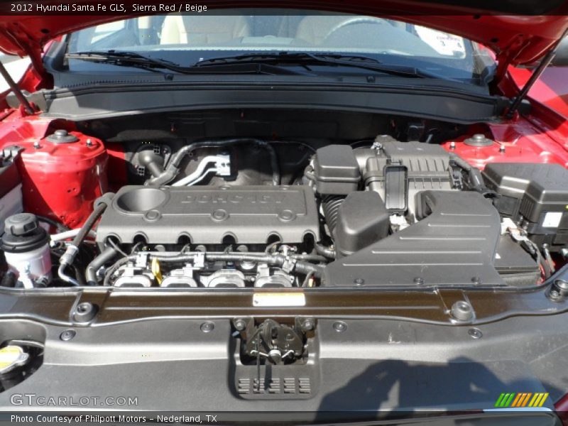 Sierra Red / Beige 2012 Hyundai Santa Fe GLS