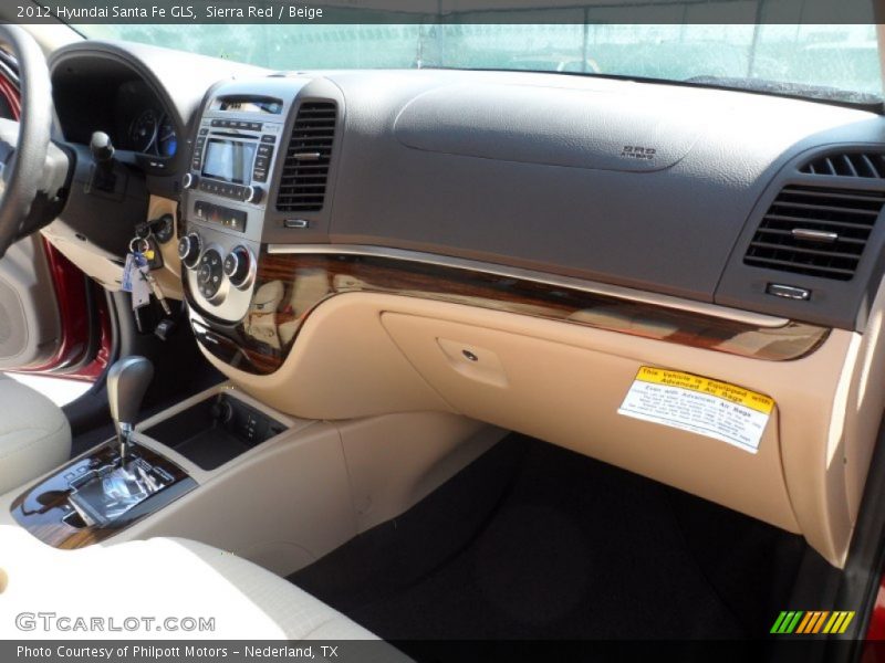 Sierra Red / Beige 2012 Hyundai Santa Fe GLS